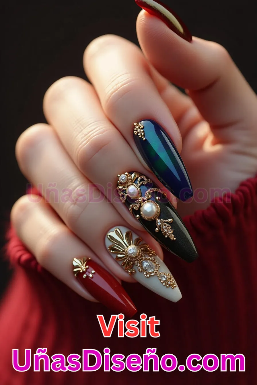 30. Embellecedor Luxe Statement - Tendencias 2025 30 Estilos de Uñas Almendra que Marcan la Diferencia (2).jpeg