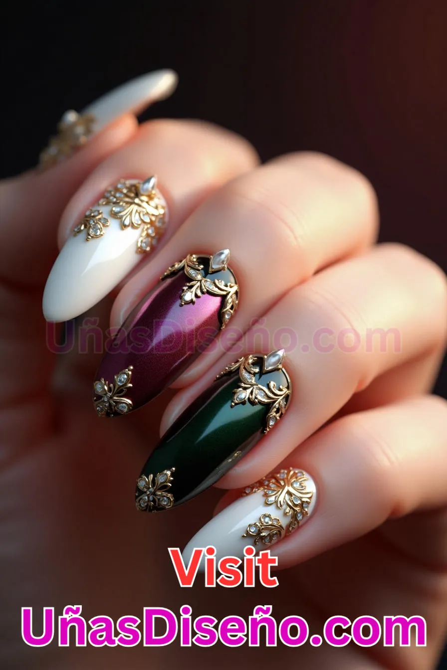 30. Embellecedor Luxe Statement - Tendencias 2025 30 Estilos de Uñas Almendra que Marcan la Diferencia (4).jpeg