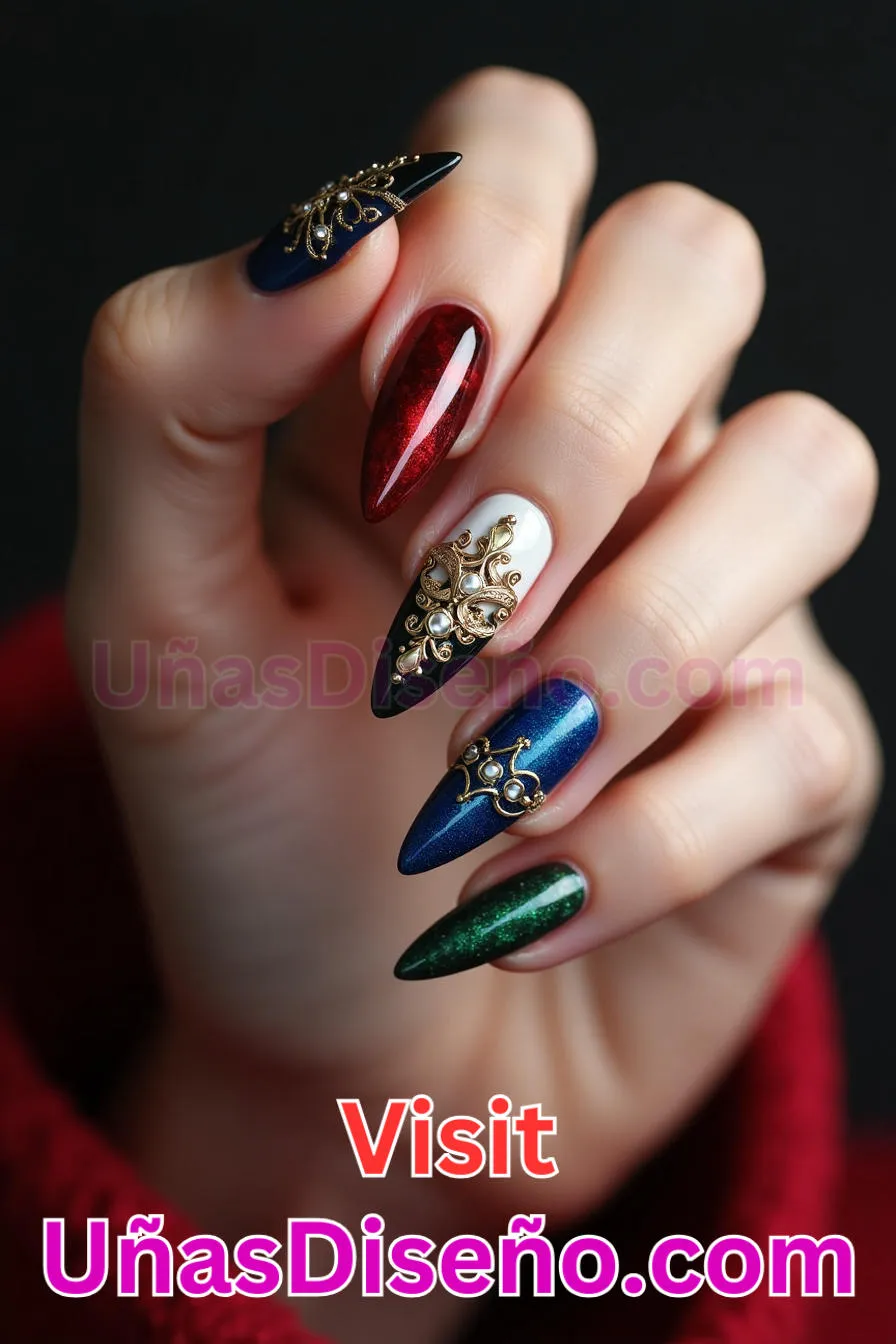 30. Embellecedor Luxe Statement - Tendencias 2025 30 Estilos de Uñas Almendra que Marcan la Diferencia (8).jpeg