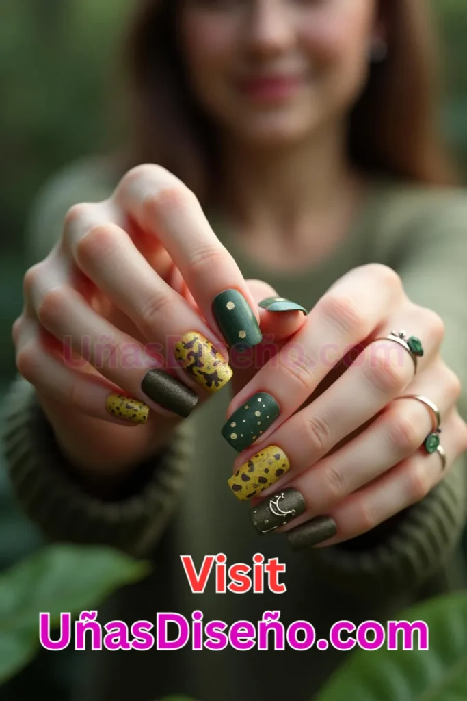 30. Sapo Diseños de uñas - 51 Diseños de uñas con estampado animal para combinar a la perfección con tus vestidos (3).jpeg