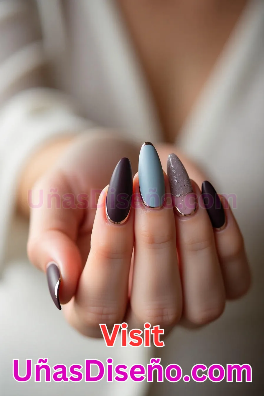 4. Almendra francesa mate - 20 Uñas de Almendra Elegance Diseños exclusivos para un look sofisticado (13).jpeg