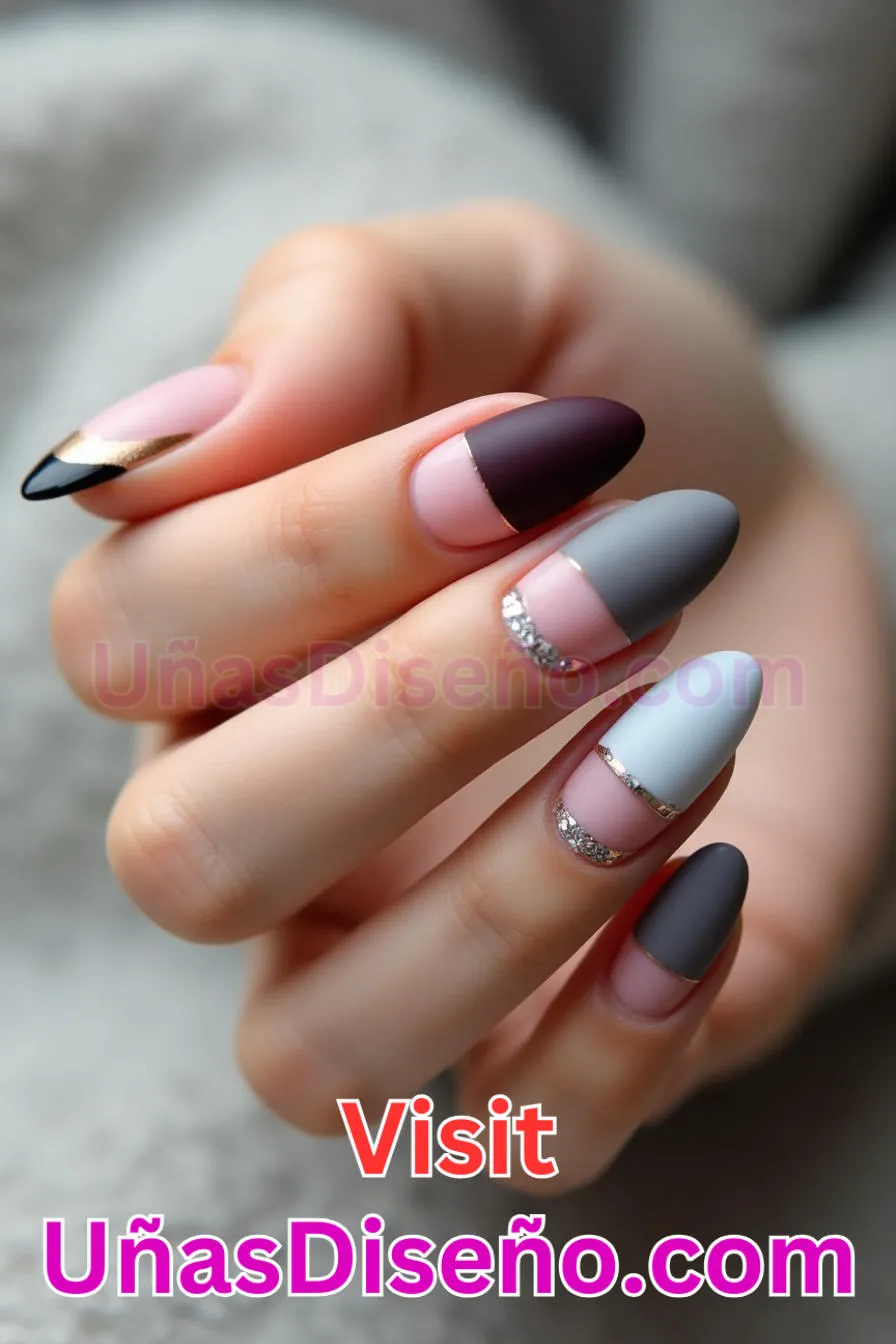 4. Almendra francesa mate - 20 Uñas de Almendra Elegance Diseños exclusivos para un look sofisticado (15).jpeg