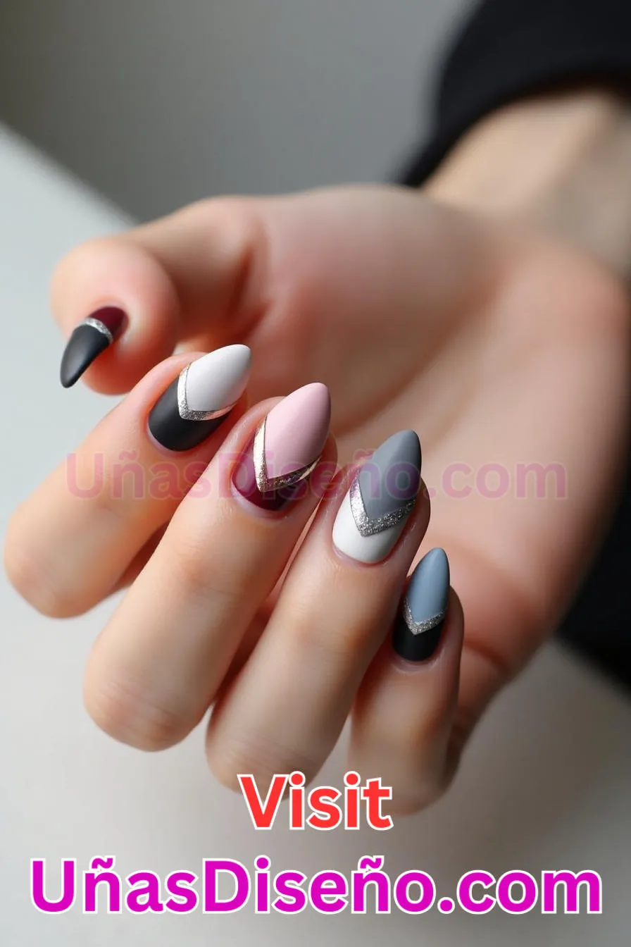 4. Almendra francesa mate - 20 Uñas de Almendra Elegance Diseños exclusivos para un look sofisticado (16).jpeg