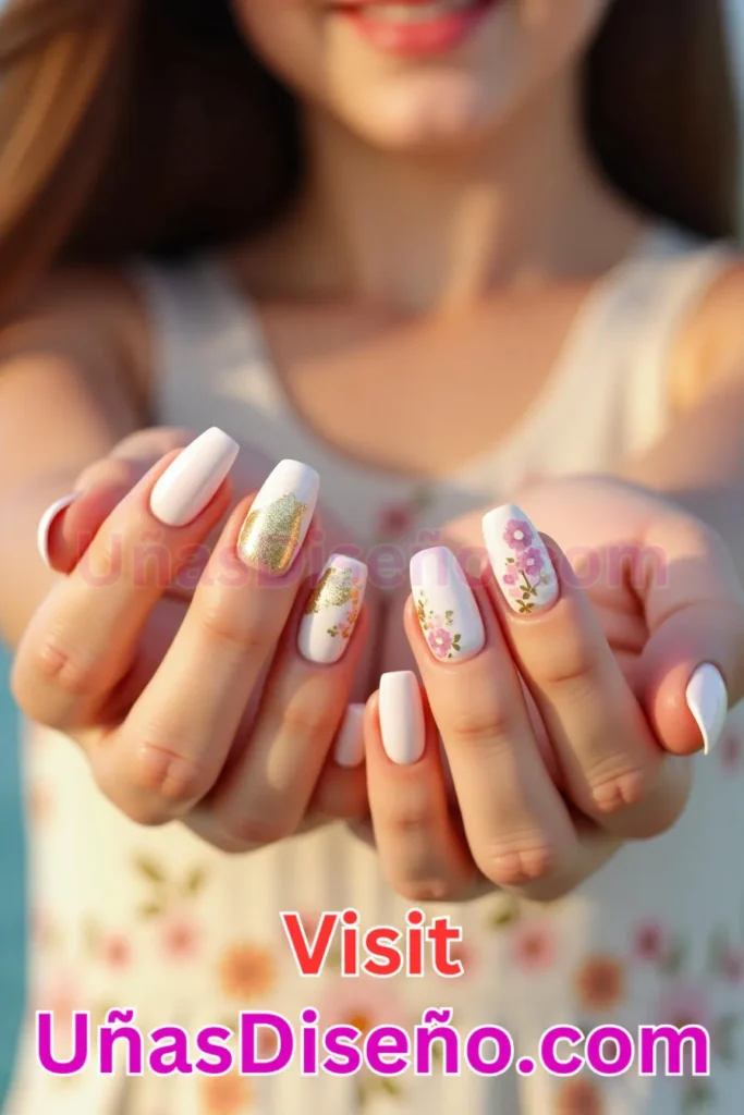 4. Diseño de uñas de verano con brillo dorado y base nude (1).jpeg