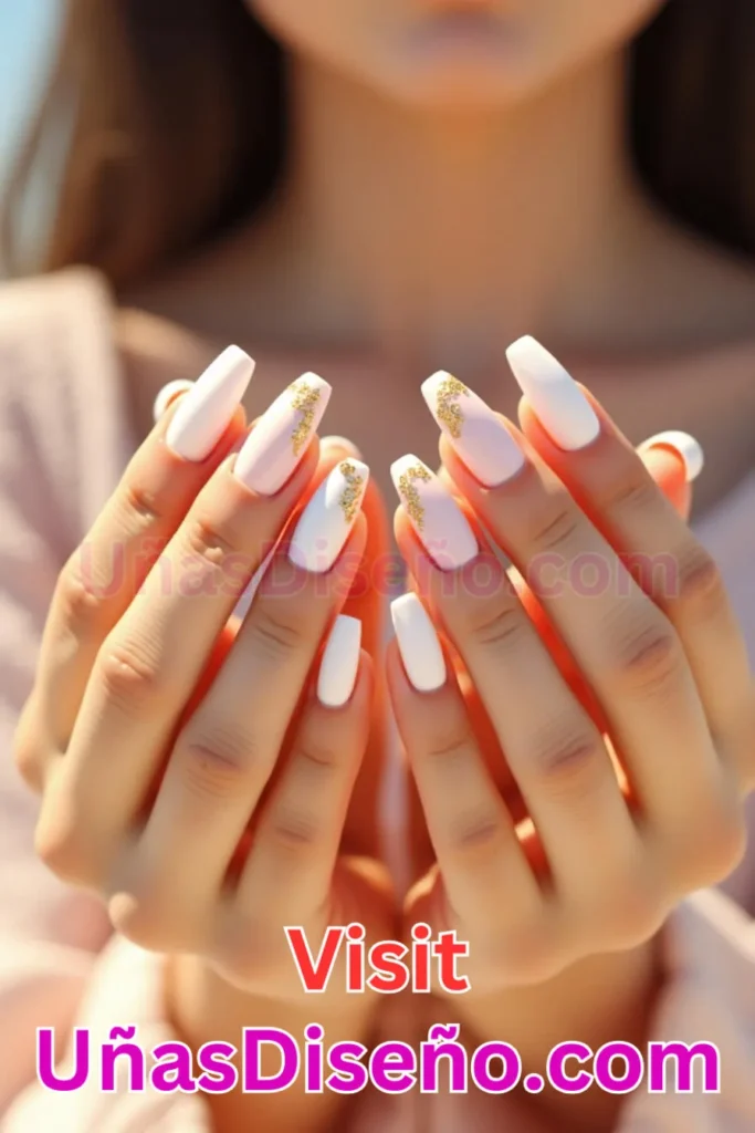 4. Diseño de uñas de verano con brillo dorado y base nude (2).jpeg