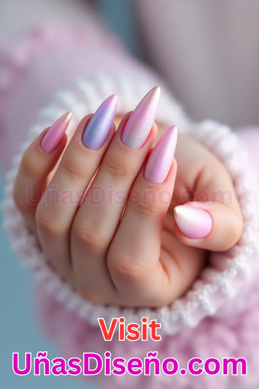 4. Unicornio Ombre - Los 20 mejores diseños de uñas con purpurina para lucir un look deslumbrante (1).jpeg