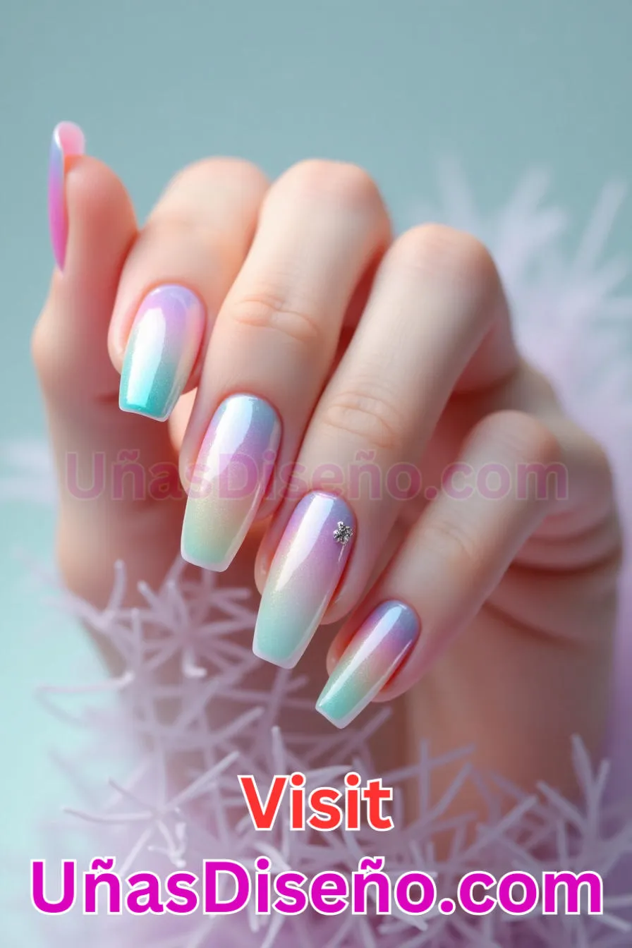4. Unicornio Ombre - Los 20 mejores diseños de uñas con purpurina para lucir un look deslumbrante (5).jpeg