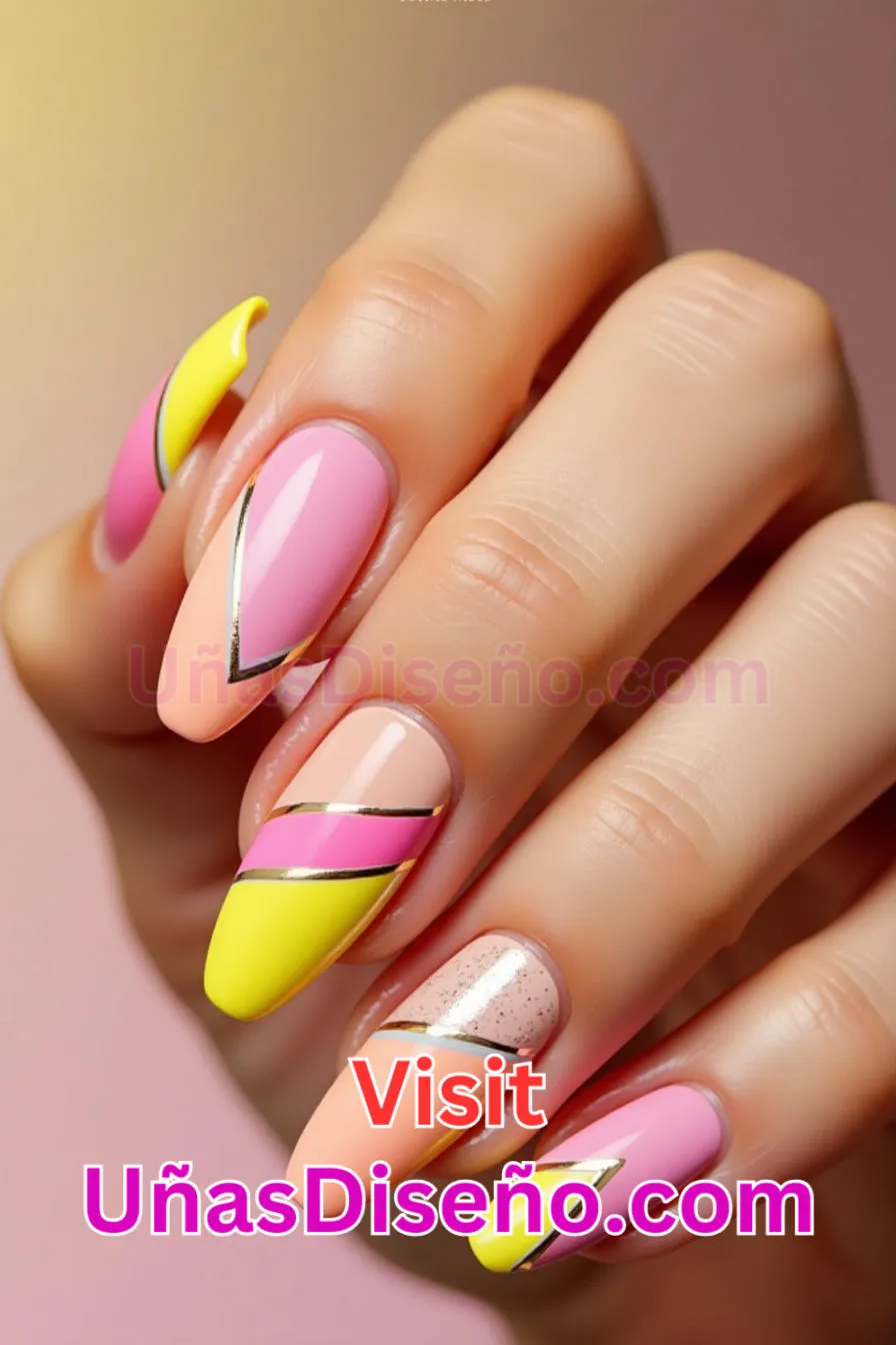 5 Diagon-Alley Nail Art rosa y Amarillo Los 25 Mejores Diseños de Uñas Para Principiantes 1.jpeg