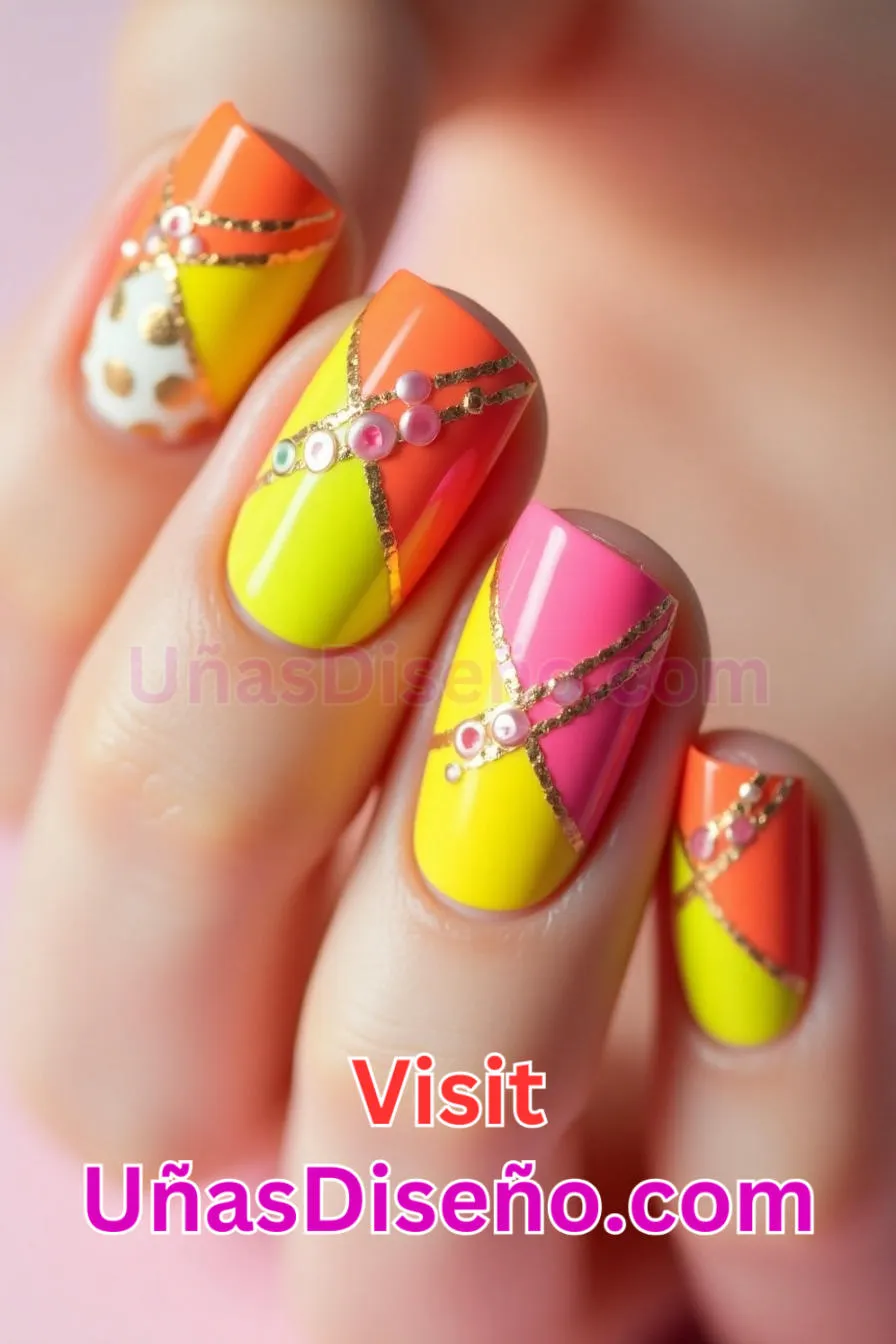 5 Diagon-Alley Nail Art rosa y Amarillo Los 25 Mejores Diseños de Uñas Para Principiantes 2.jpeg
