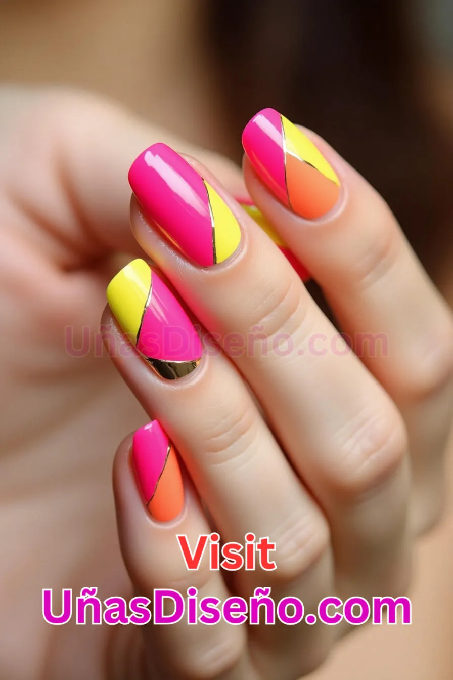 5 Diagon-Alley Nail Art rosa y Amarillo Los 25 Mejores Diseños de Uñas Para Principiantes 6.jpeg