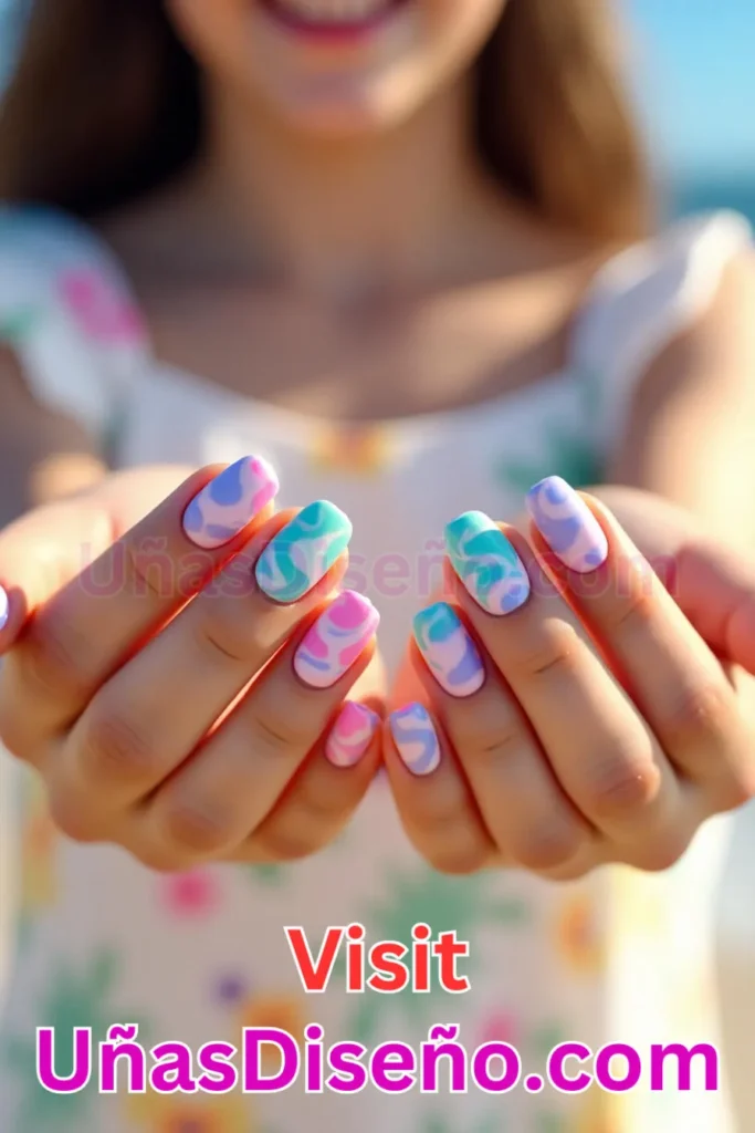 5. Diseño de uñas de verano con efecto tie-dye en tonos pastel (2).jpeg