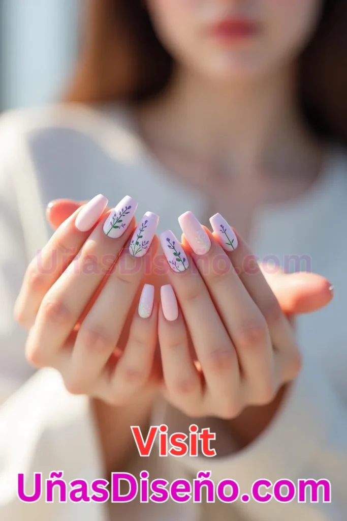 5. Diseños de uñas con estampado floral y ramitas de lavanda (1).jpeg