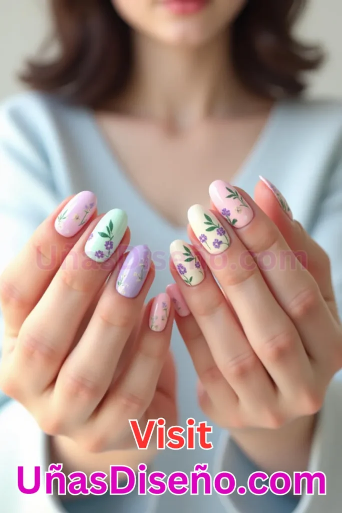 5. Diseños de uñas con estampado floral y ramitas de lavanda (2).jpeg