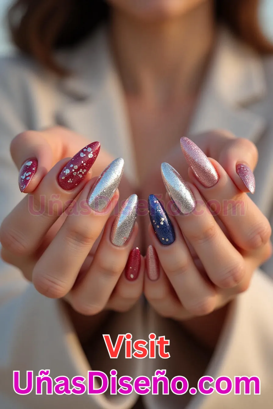 5. Glamour con purpurina - Brilla como nunca 25 diseños de esmaltes de gel, gelish y gel para uñas que tienes que probar (3).jpeg