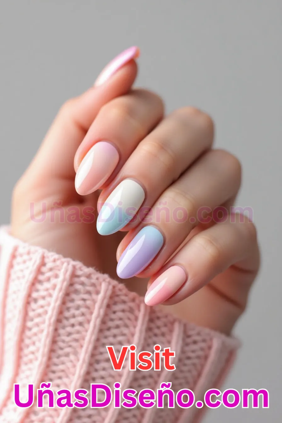 5. Pastel Ombre Almendra - 20 Uñas de Almendra Elegance Diseños exclusivos para un look sofisticado (3).jpeg