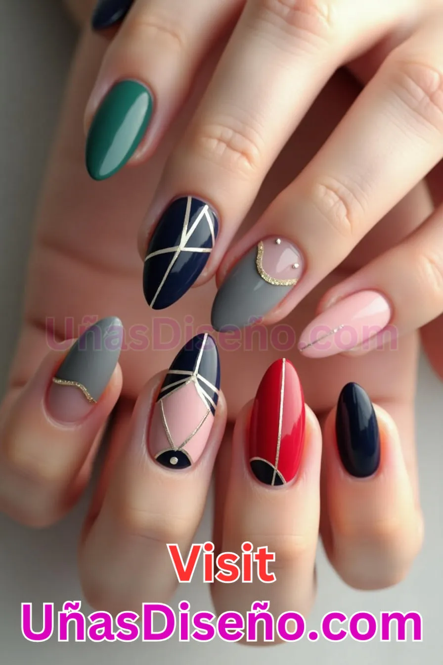5. Patrones geométricos abstractos - Cómo Elegir el Diseño Perfecto para Uñas Almendra 21 Ideas Exclusivas para Brillar (3).jpeg