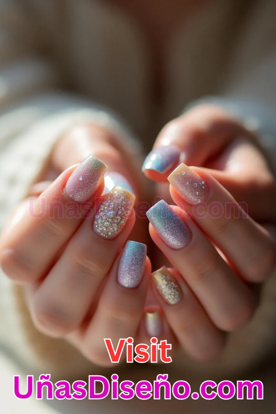 5. Purpurina francesa - Los 20 mejores diseños de uñas con purpurina para lucir un look deslumbrante (5).jpeg