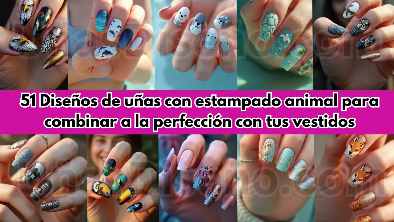 51 Diseños de uñas con estampado animal para combinar a la perfección con tus vestidos