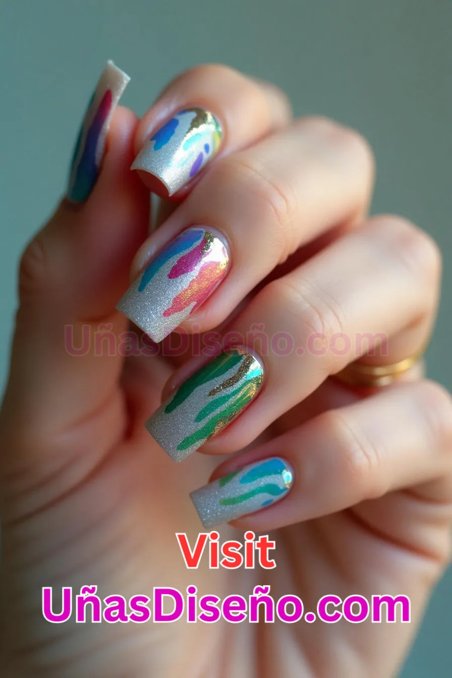 6 Diseño de uñas con envoltorio de plástico Los 25 Mejores Diseños de Uñas Para Principiantes 2.jpeg