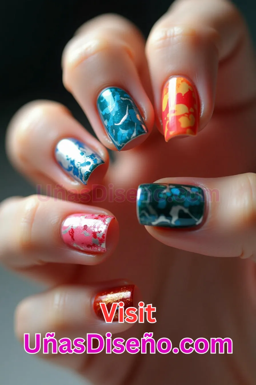 6 Diseño de uñas con envoltorio de plástico Los 25 Mejores Diseños de Uñas Para Principiantes 5.jpeg