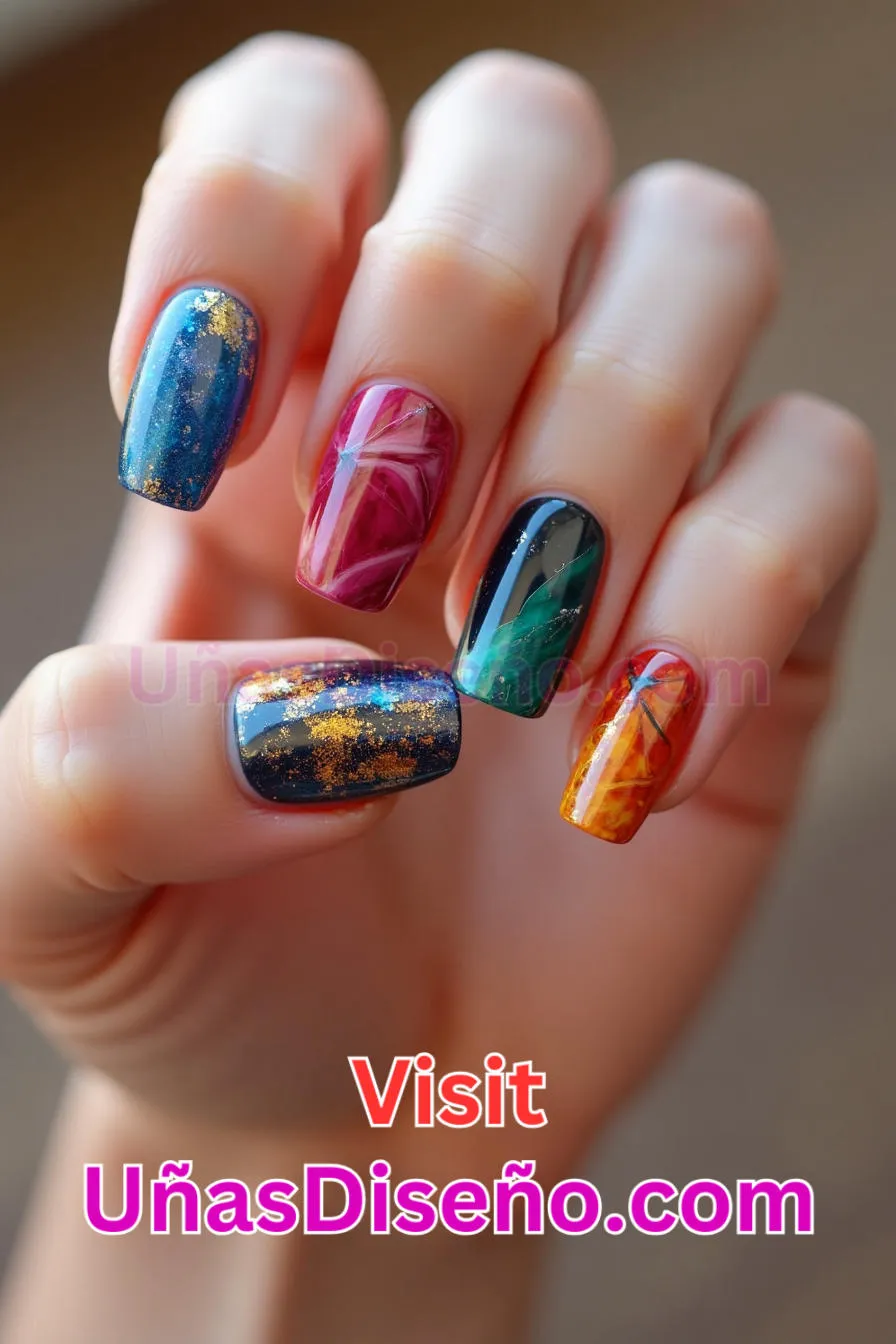 6 Diseño de uñas con envoltorio de plástico Los 25 Mejores Diseños de Uñas Para Principiantes 7.jpeg