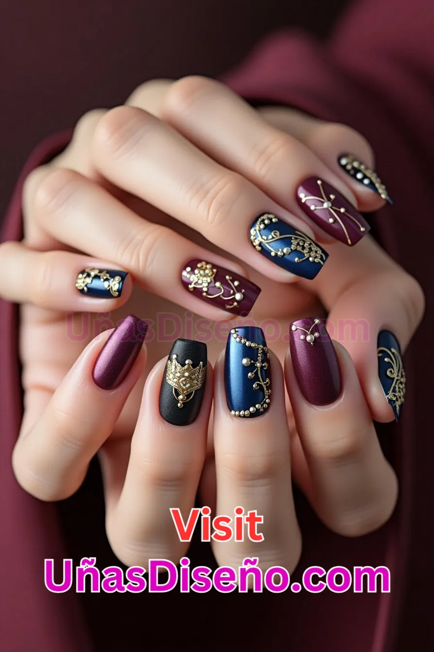 6 Un conjunto regio Diseños de uñas mejores diseños de uñas acrílicas para una manicura elegante y duradera 5.jpeg