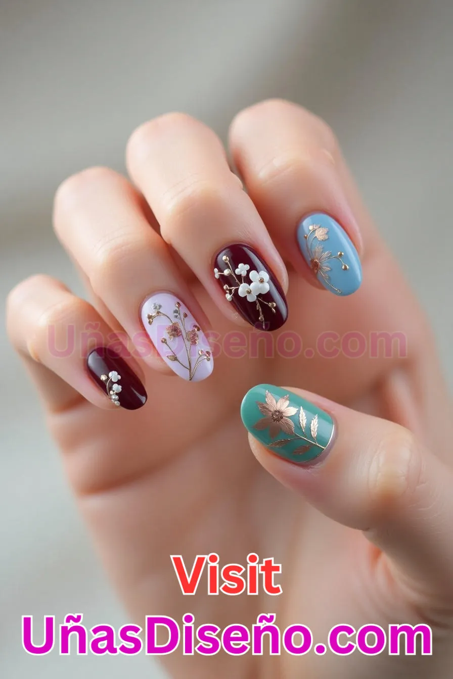 6. Adornos florales - Cómo Elegir el Diseño Perfecto para Uñas Almendra 21 Ideas Exclusivas para Brillar (4).jpeg