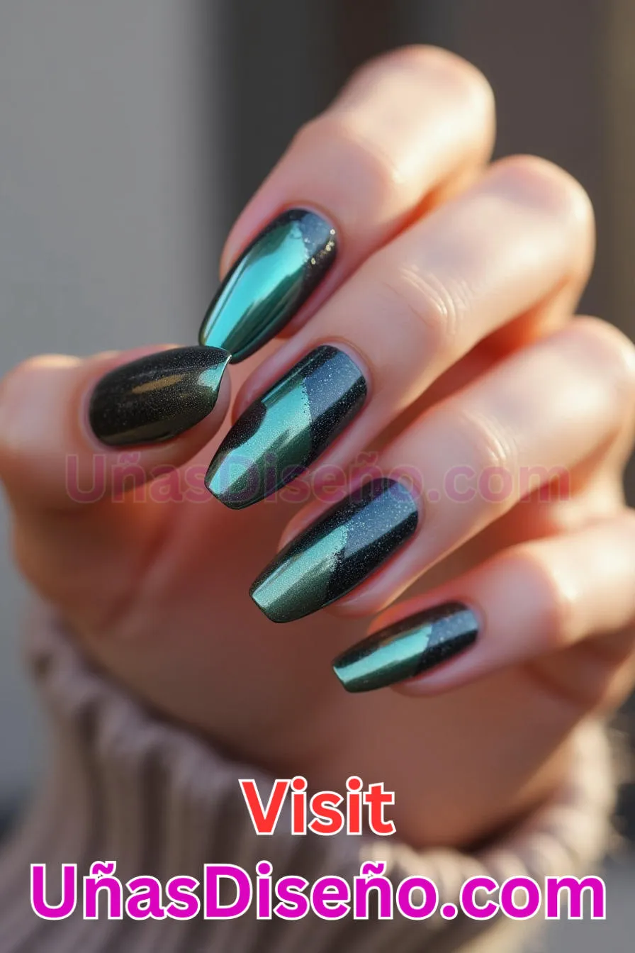 6. Atrevida almendra metálica - Reinventa tu Manicura 25 Diseños de Uñas Almendra Impresionantes para (1).jpeg