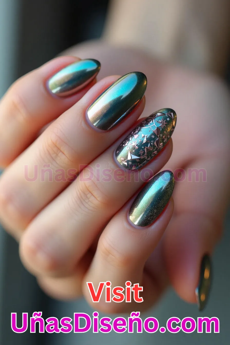 6. Atrevida almendra metálica - Reinventa tu Manicura 25 Diseños de Uñas Almendra Impresionantes para (2).jpeg