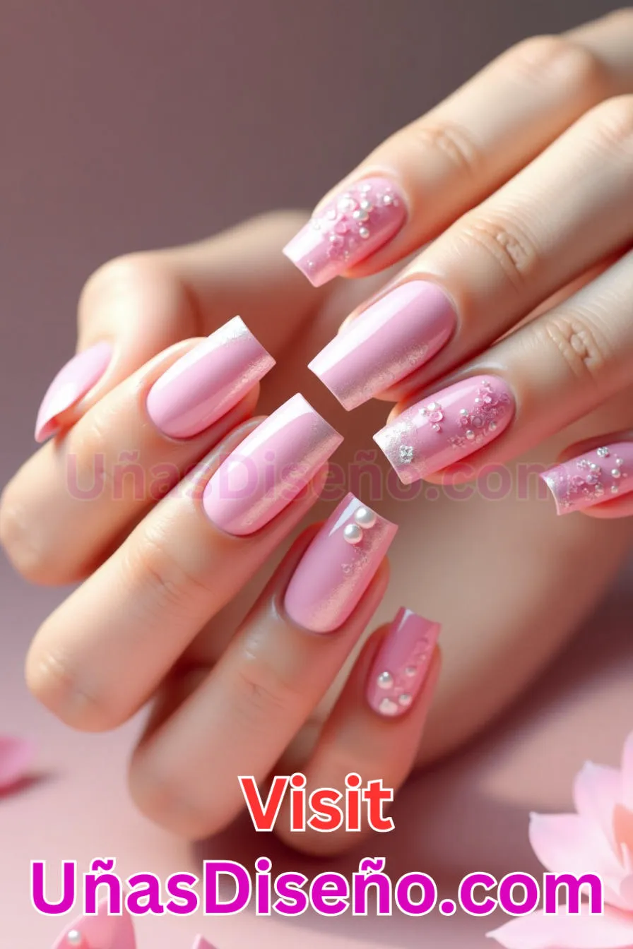 6. Fantasía Rosa - Los 20 mejores diseños de uñas con purpurina para lucir un look deslumbrante (1).jpeg