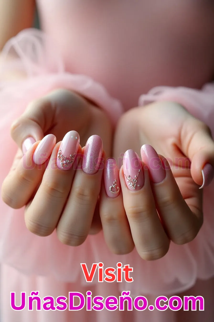 6. Fantasía Rosa - Los 20 mejores diseños de uñas con purpurina para lucir un look deslumbrante (11).jpeg