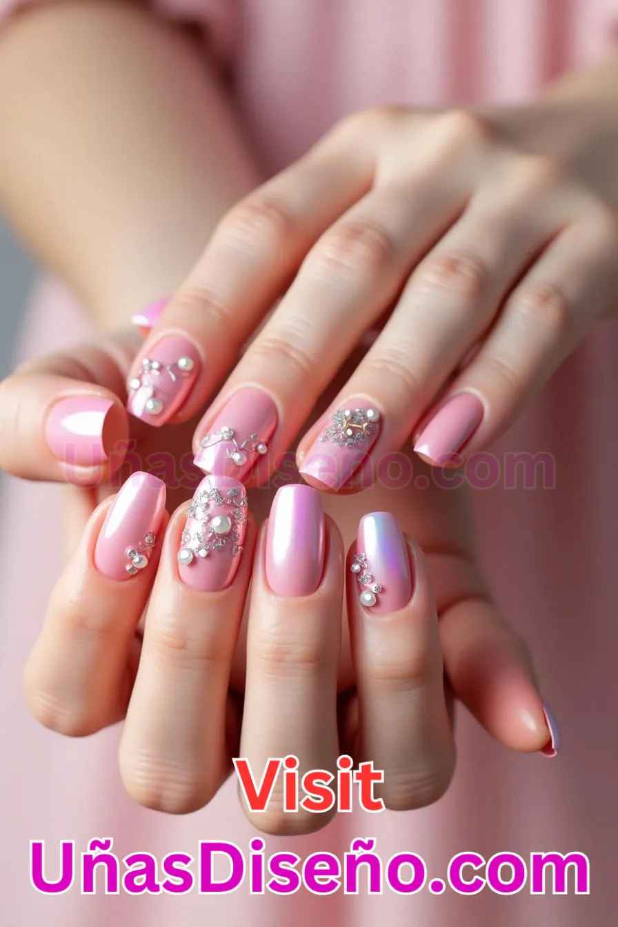 6. Fantasía Rosa - Los 20 mejores diseños de uñas con purpurina para lucir un look deslumbrante (3).jpeg