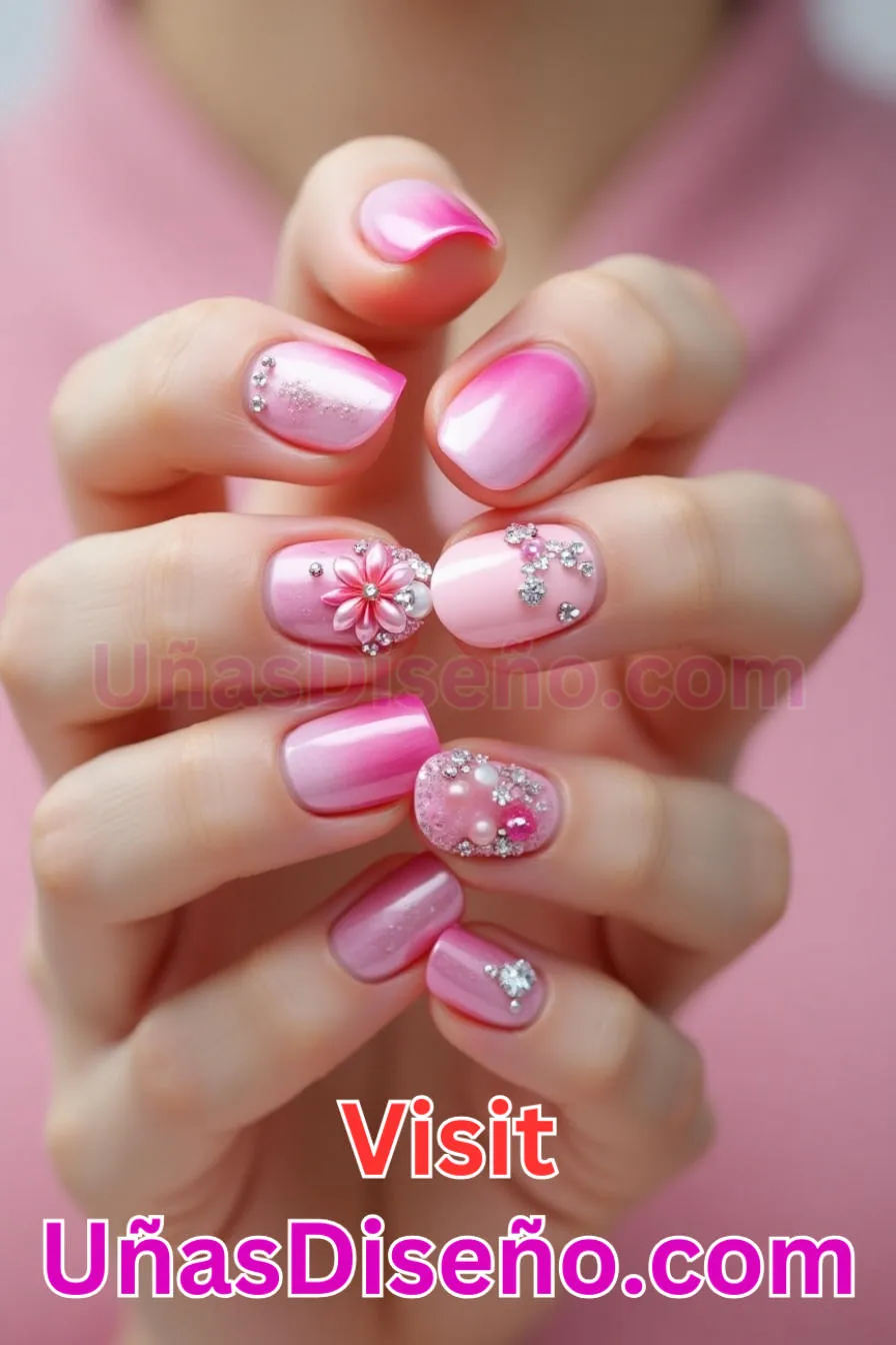 6. Fantasía Rosa - Los 20 mejores diseños de uñas con purpurina para lucir un look deslumbrante (5).jpeg