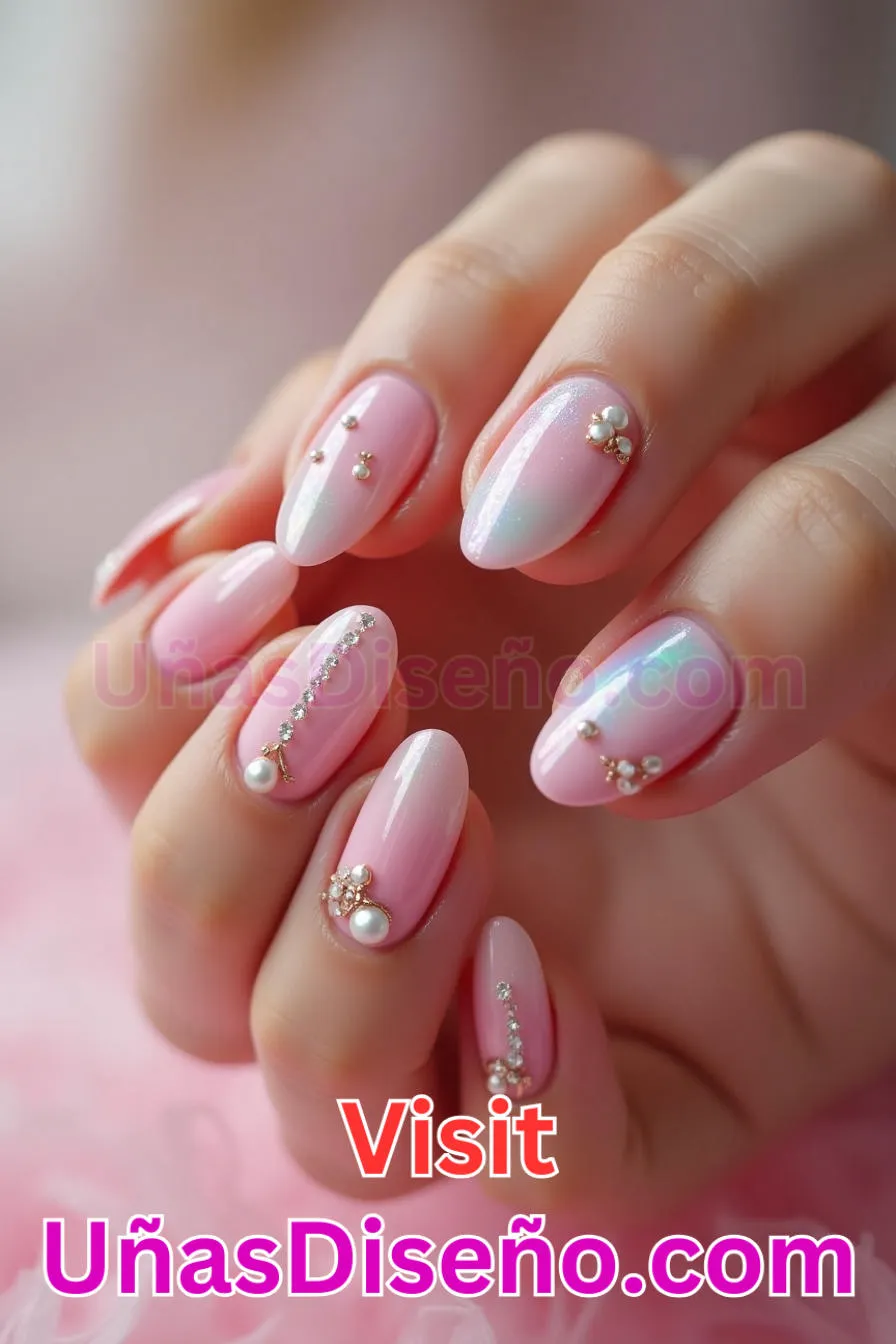6. Fantasía Rosa - Los 20 mejores diseños de uñas con purpurina para lucir un look deslumbrante (8).jpeg