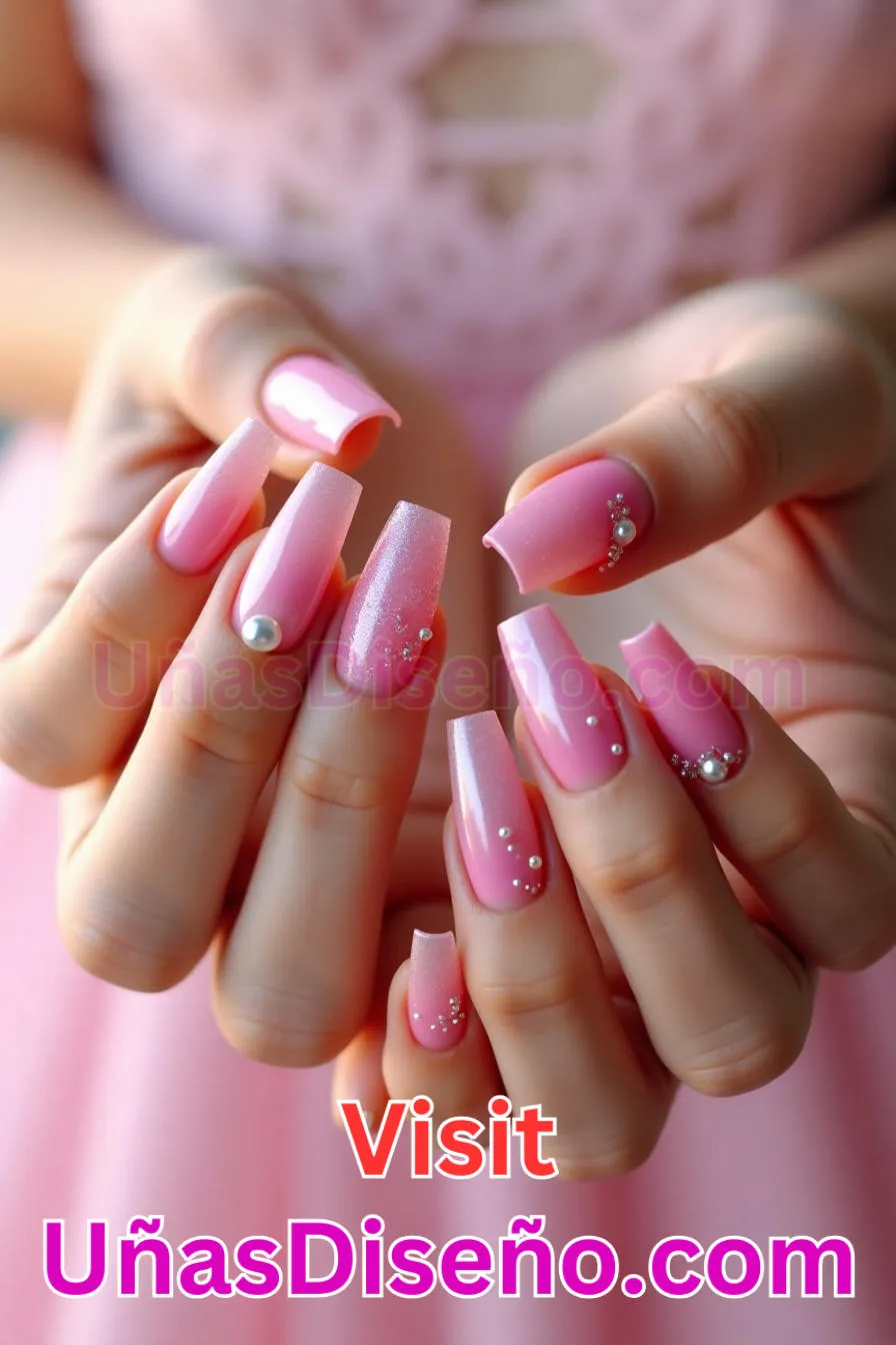6. Fantasía Rosa - Los 20 mejores diseños de uñas con purpurina para lucir un look deslumbrante (9).jpeg