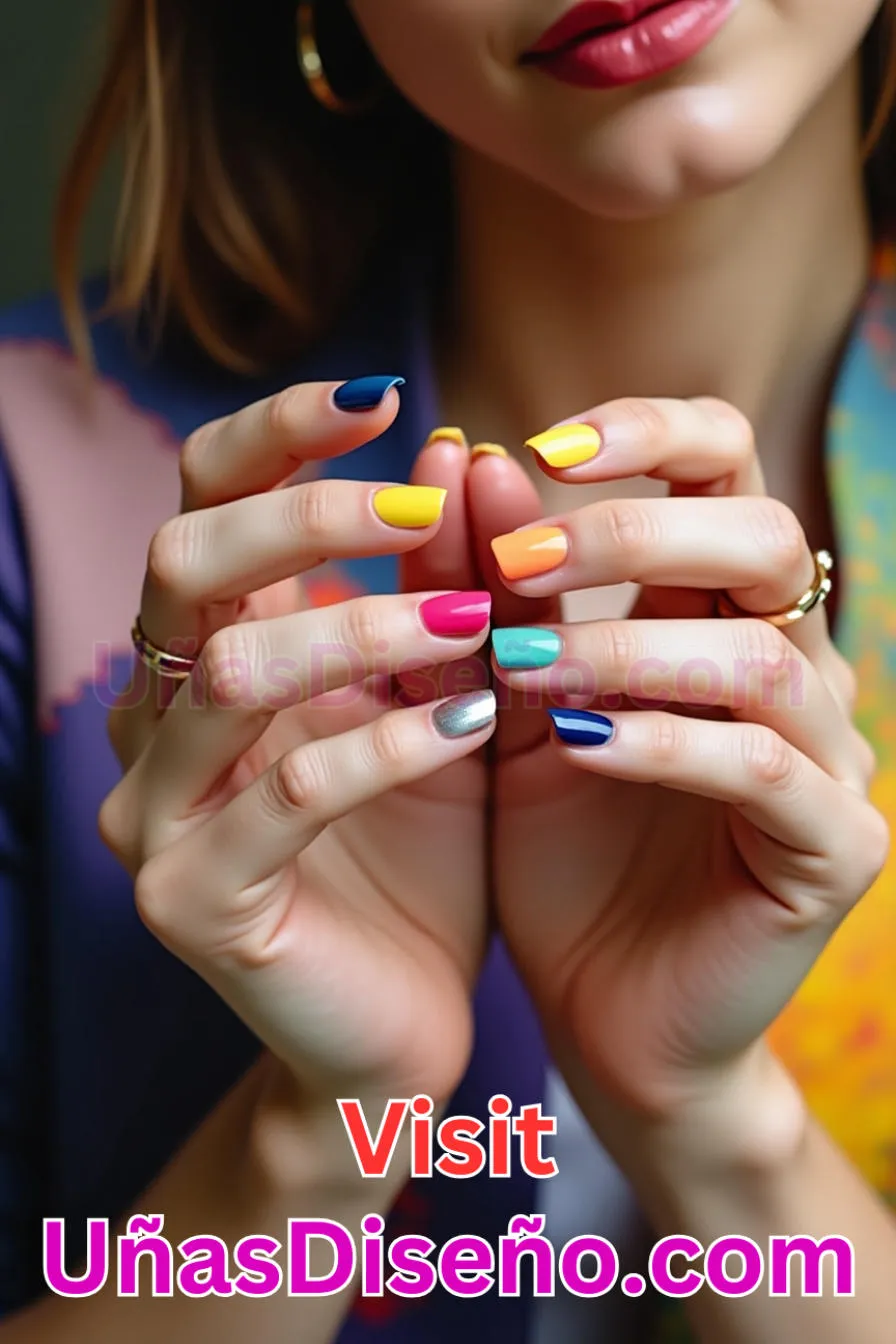 6. Manicura Francesa Inversa Multicolor (4)