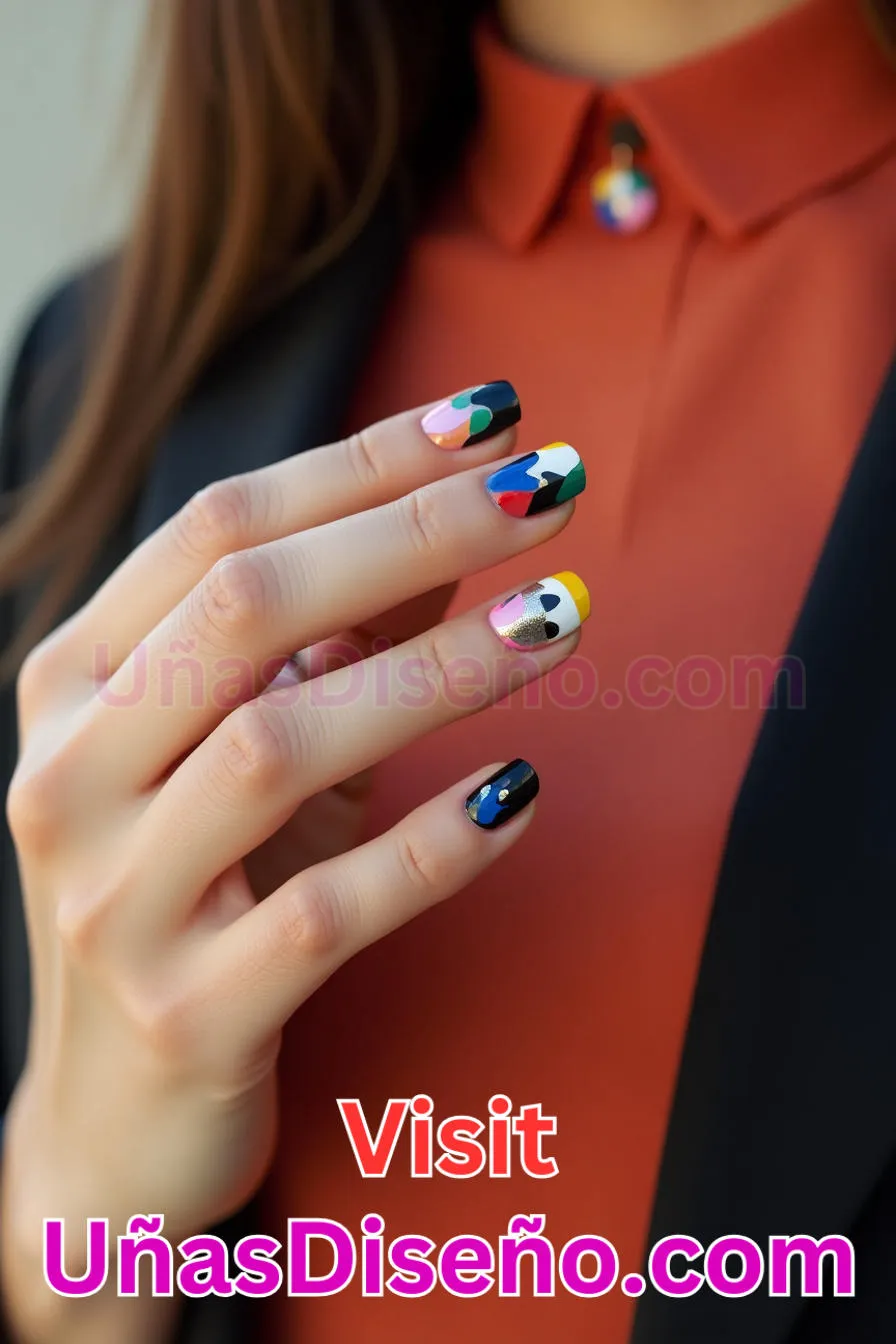 6. Manicura Francesa Inversa Multicolor (5)