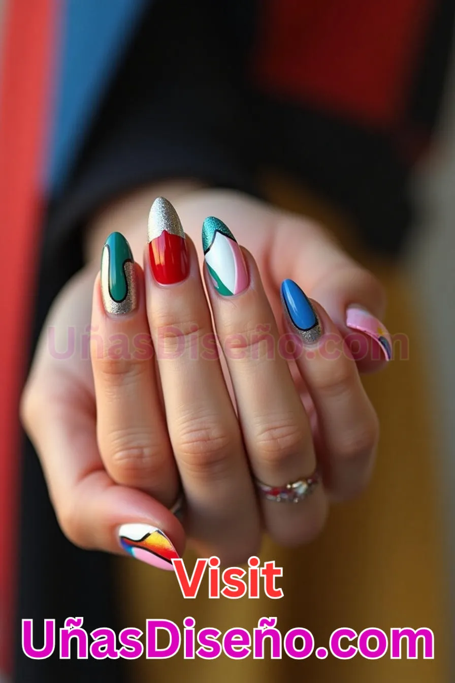 6. Manicura Francesa Inversa Multicolor (7)