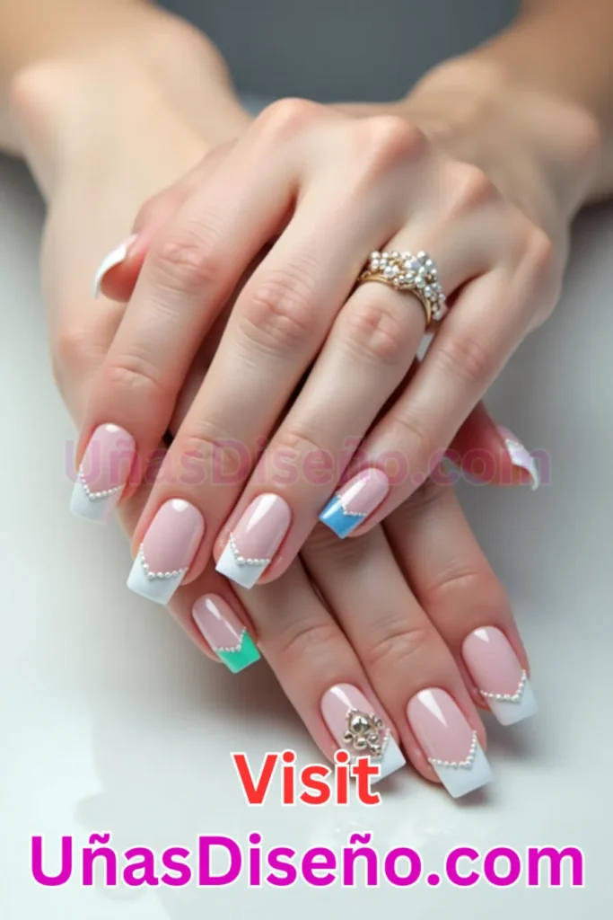 6. Manicura francesa reinventada - 25 fascinantes ideas de esmaltes de uñas de gel para un look de salón perfecto (3).jpeg