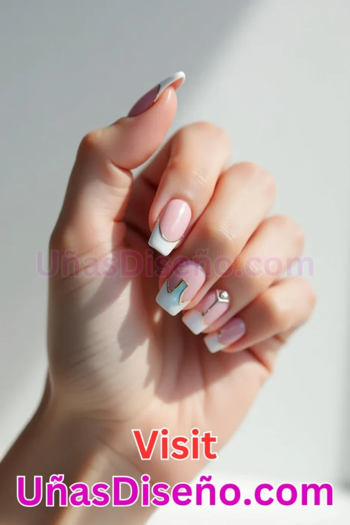 6. Manicura francesa reinventada - 25 fascinantes ideas de esmaltes de uñas de gel para un look de salón perfecto (5).jpeg