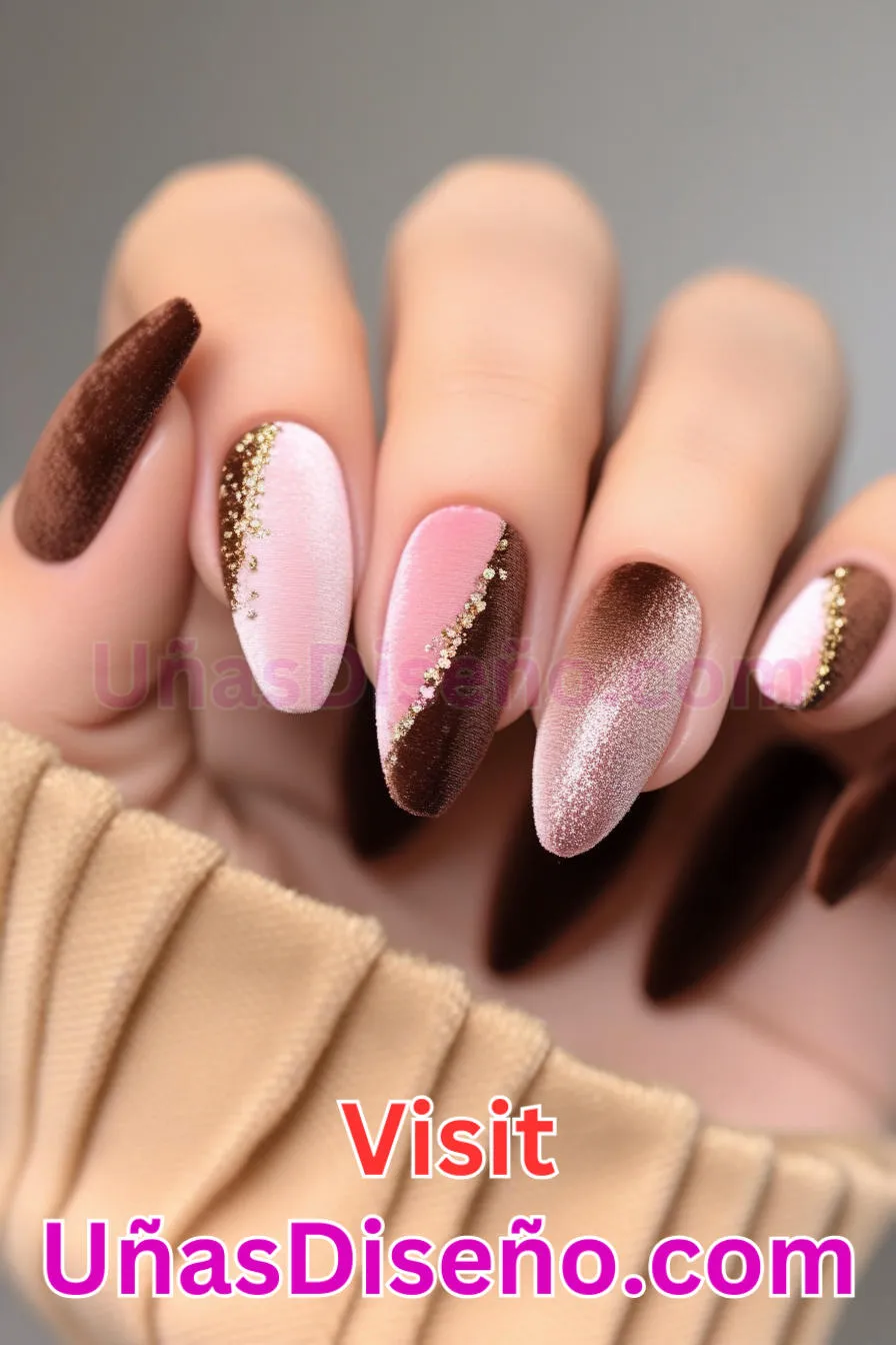 6. Uñas de terciopelo rosa y marrón (5).jpg