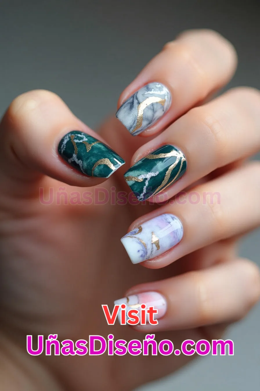 7 Diseños de uñas acrílicas jaspeadas mejores diseños de uñas acrílicas para una manicura elegante y duradera 1.jpeg