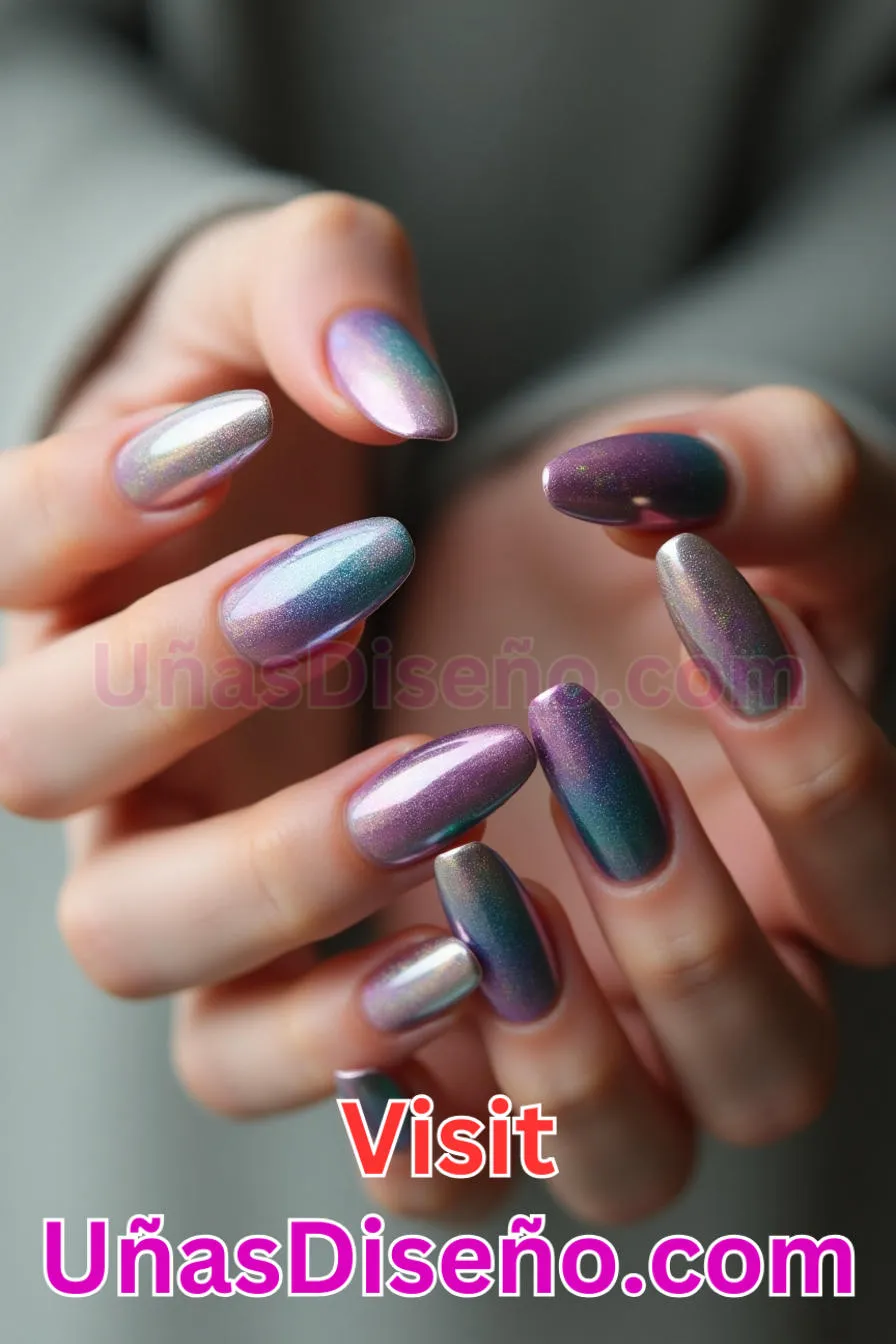 7. Acabado Cromo Espejo - Brilla como nunca 25 diseños de esmaltes de gel, gelish y gel para uñas que tienes que probar (5).jpeg