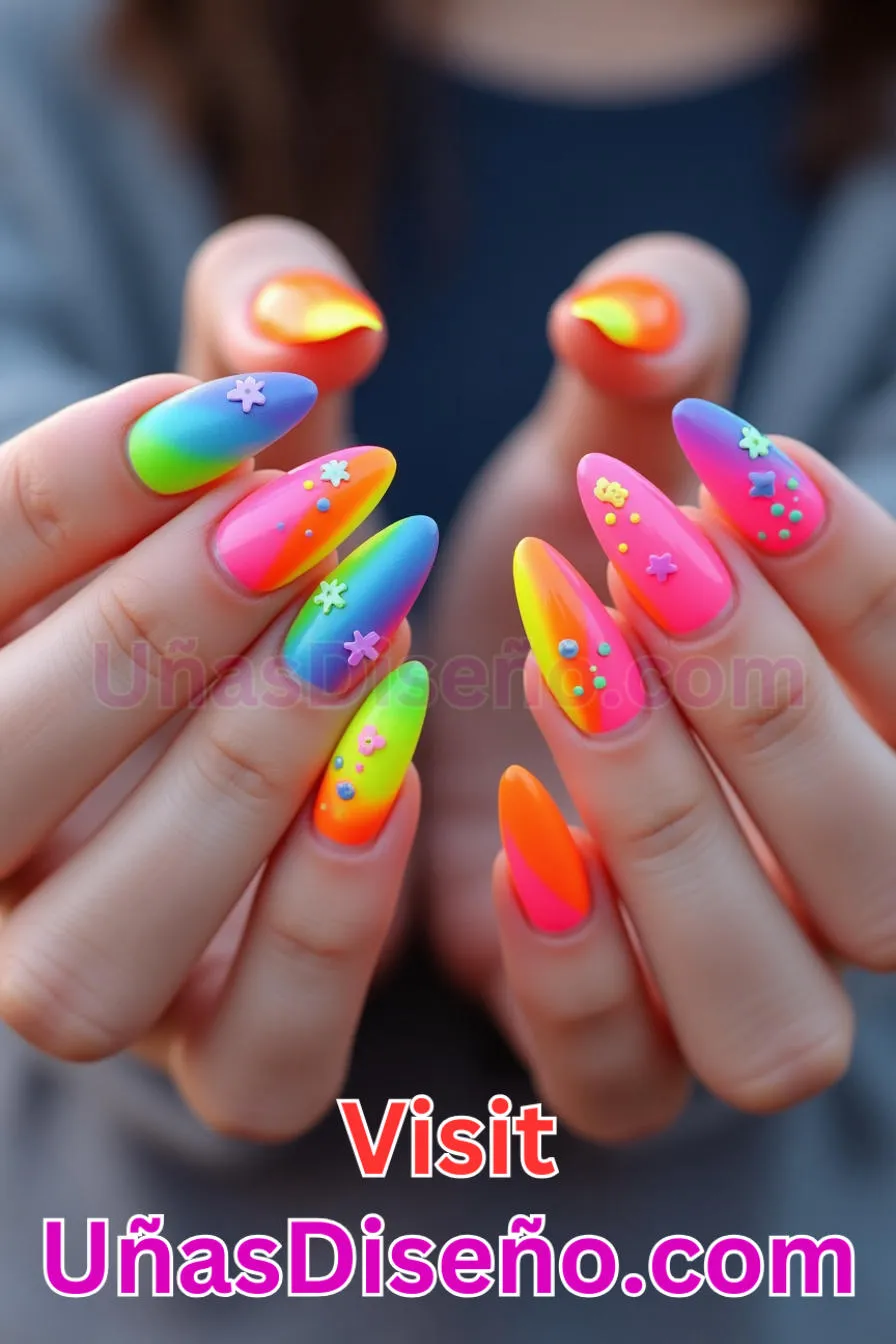 7. Colores Neón Pop - Cómo Elegir el Diseño Perfecto para Uñas Almendra 21 Ideas Exclusivas para Brillar (1).jpeg