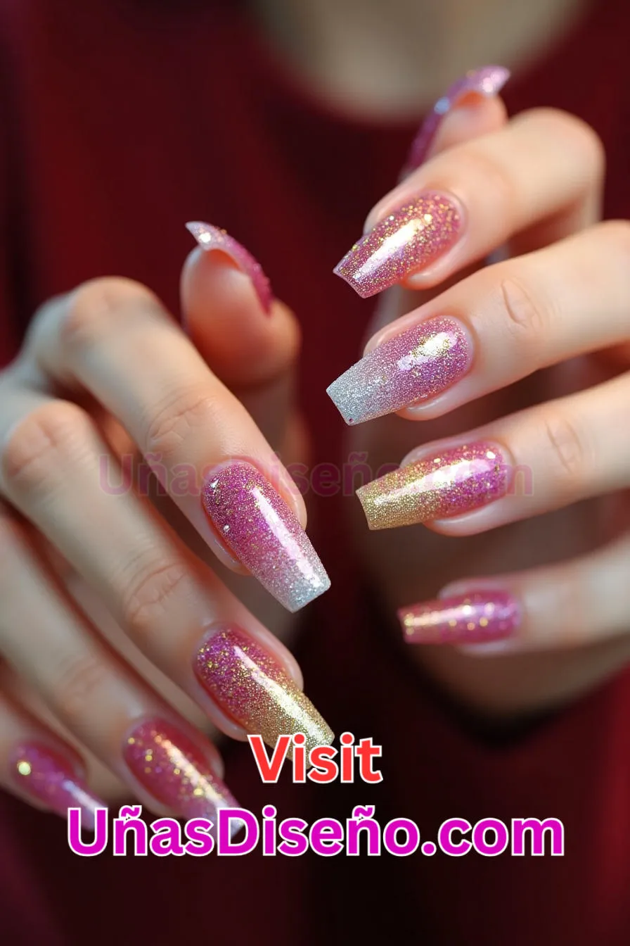 7. Diseño de uñas acrílicas con purpurina Los mejores diseños de uñas de acrílico Ideas modernas y únicas para cada ocasión (11).jpeg