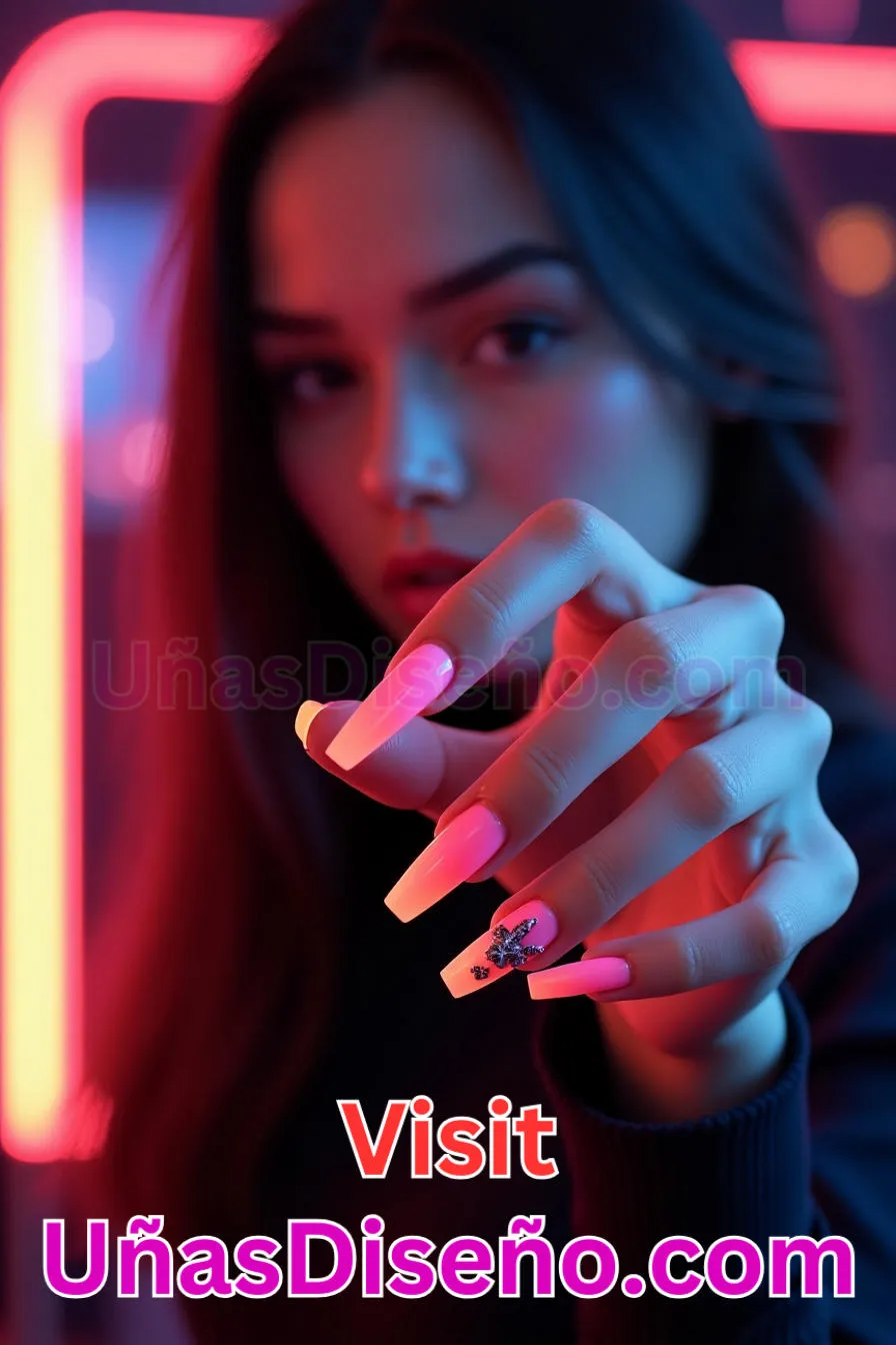 7. Manicura Francesa Inversa Neón (8)