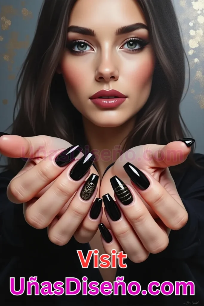 7. Perfección Negro Brillante - 25 propuestas vanguardistas de diseños de uñas semipermanentes para un look único (3).jpeg