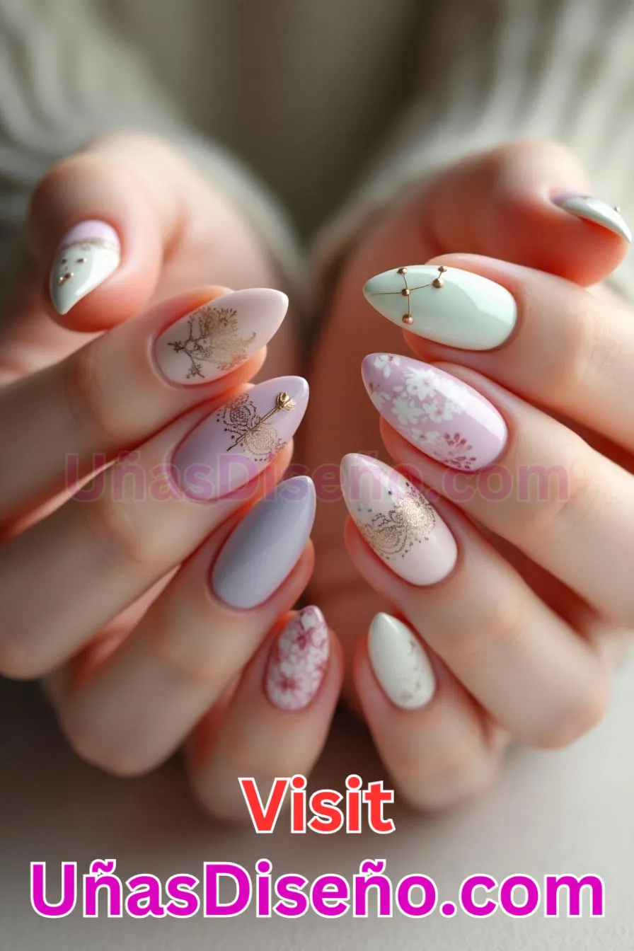 7. Revival Romántico Vintage - Tendencias 30 Estilos de Uñas Almendra que Marcan la Diferencia (2).jpeg