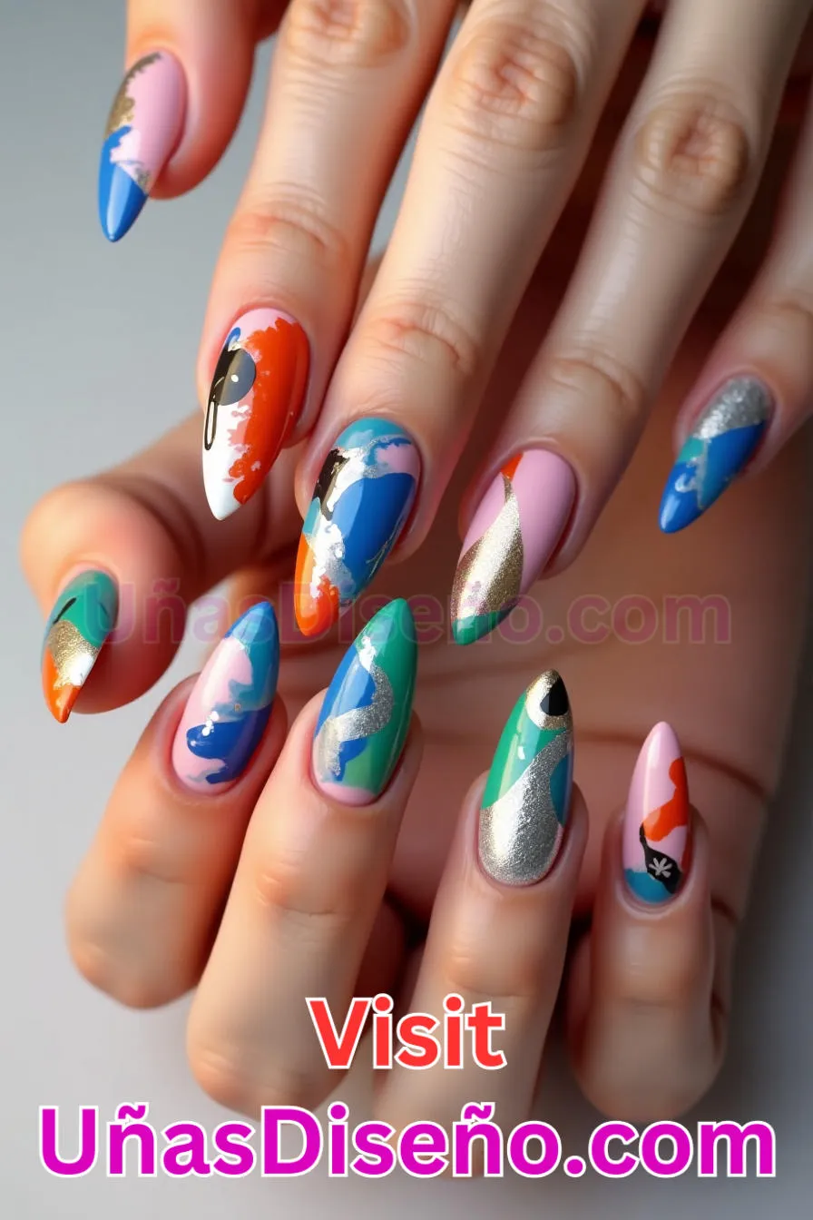 8. Arte Abstracto Almendra - Reinventa tu Manicura 25 Diseños de Uñas Almendra Impresionantes para (1).jpeg