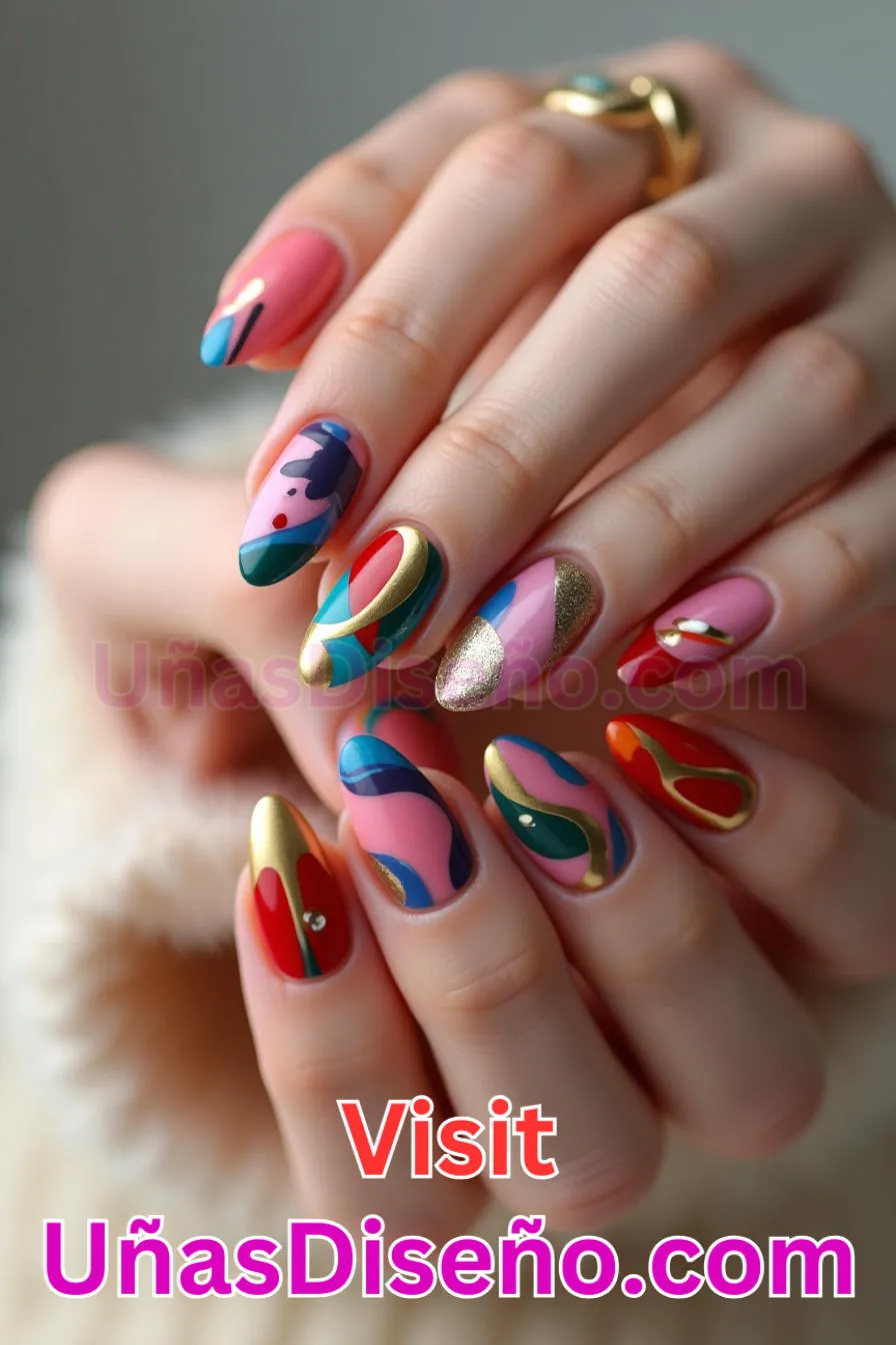 8. Arte Abstracto Almendra - Reinventa tu Manicura 25 Diseños de Uñas Almendra Impresionantes para (2).jpeg